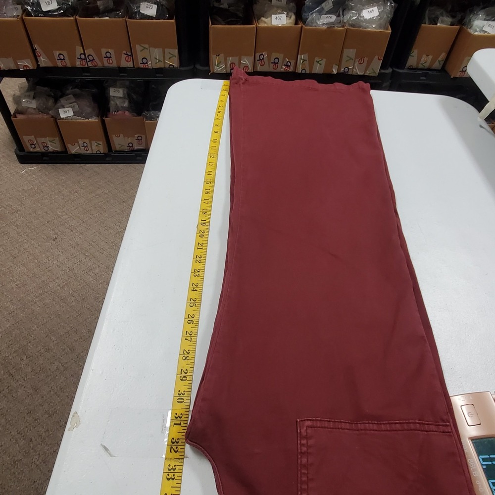 Pilcro Anthropologie Wide Leg Pants Size 31 Red Retro High Rise Boho Indie - Picture 11 of 14